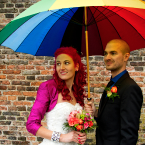 bruidspaar-paraplu